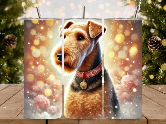 Airedale Terrier Dog Christmas Tumbler Illustrations Review