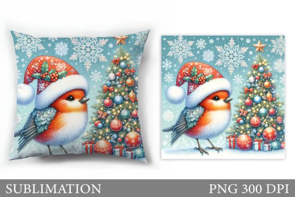 Christmas Bird Pillow Sublimation: Illustrations Review