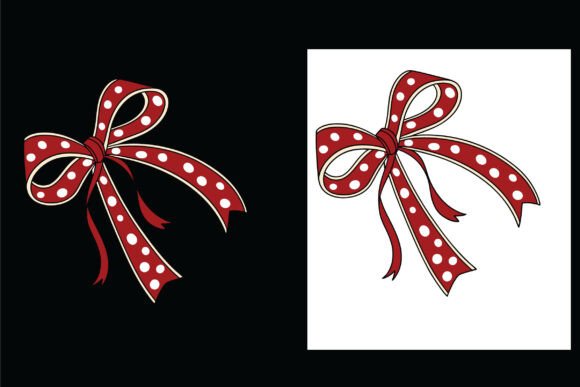 Christmas Bow Vintage Style Illustrations Review