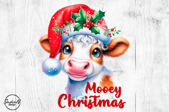 Christmas Cow Png: Festive Illustrations