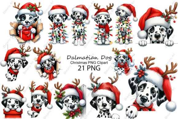 Christmas Dalmatian PNG: Festive Illustrations