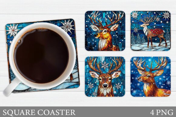 Christmas Deer Coaster Sublimation: Illustrations Review