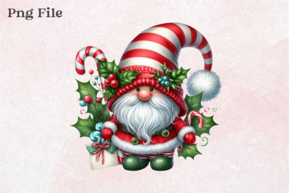 Christmas Gnome Clipart PNG: Branding & Illustrations