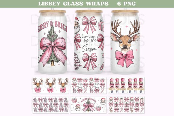 Christmas Libbey Wrap & Retro Can Illustrations