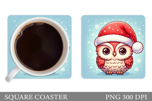 Christmas Owl Coaster Sublimation: Illustrations Review