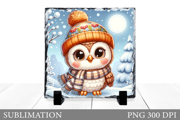 Christmas Owl Slate: Unique Illustrations for Sellers