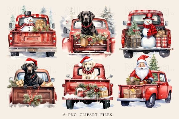Christmas Vintage Truck Sublimation PNG Review