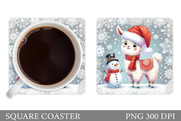 Cute Lama Coaster Christmas Design Review