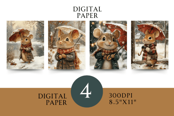 Cute Mouse Christmas Illustration JPG Review