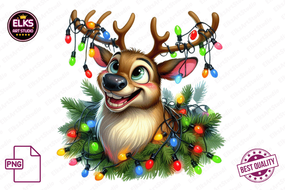 Funny Christmas Reindeer PNG Clipart Review