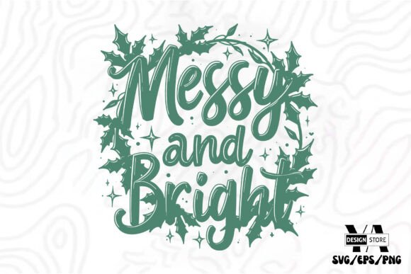 Funny Christmas SVG: Messy Bright Illustrations