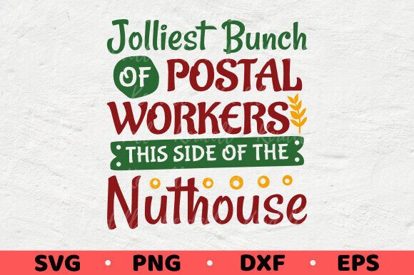 Jolliest Bunch Postal Workers: Festive Illustrations