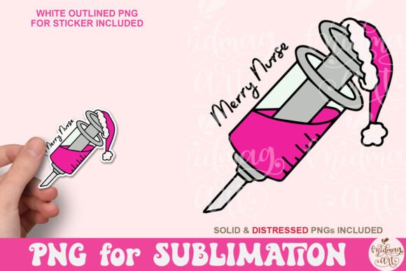 Merry Nurse Png, Christmas Nurse Png Illustrations