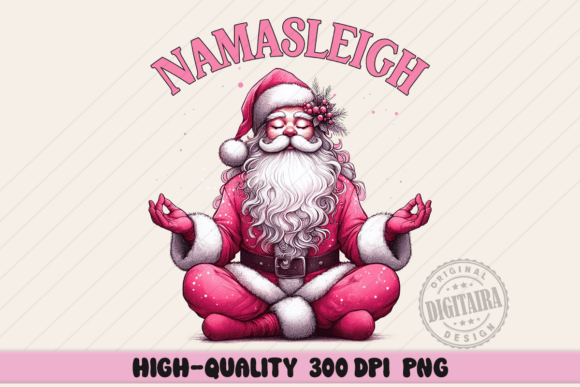 Namasleigh Yoga Santa: Festive Illustrations