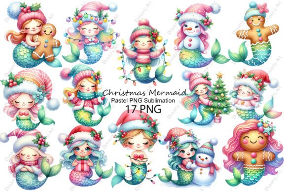 Pastel Christmas Mermaid PNG Sublimation: A Publisher’s Review