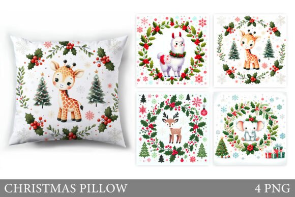 Review: Christmas Animals Pillow Sublimation Illustrations