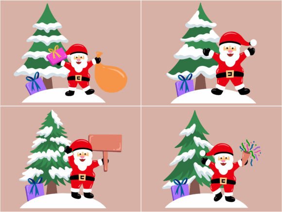 Reviewing the Christmas Tree Santa Claus Background