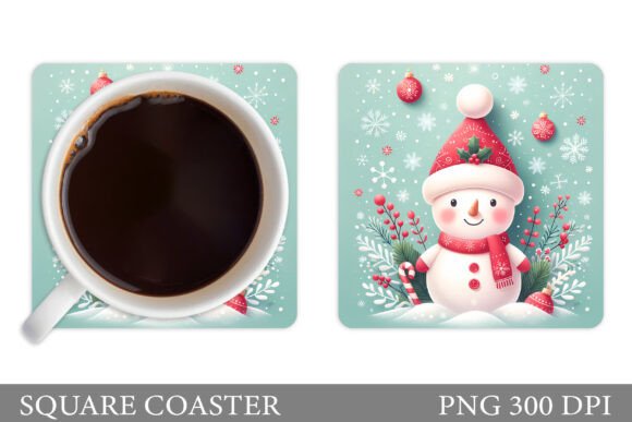 Snowman Coaster: Festive Illustrations for Blogs