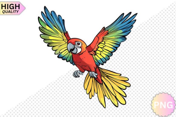 Vintage Christmas Bird Clipart PNG & Illustrations