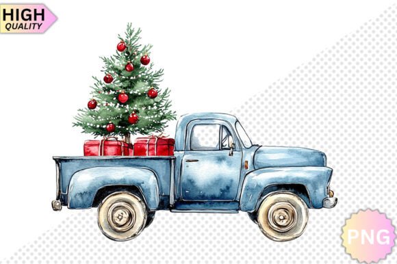 Vintage Christmas Truck PNG: A Designer’s Review