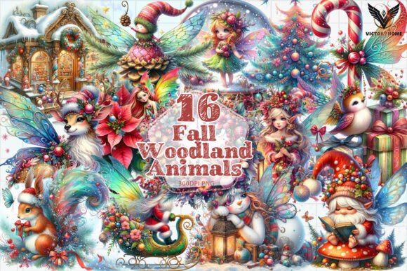 Watercolor Christmas Fairies Clipart PNG Review