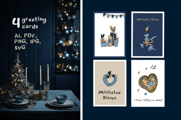 Whimsical Christmas Cards: Festive Illustrations